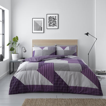 The BLAKE Duvet Cover Set upgrade your bedding game with this luxuriously soft duvet. Available in rich Purple Color, this feel-good fabric is made of polycotton, providing dependable comfort and texture.