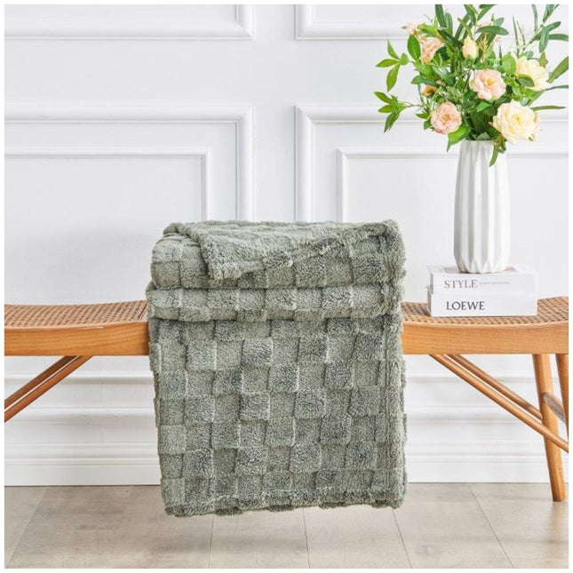 Close up of Bentley Jacquard Throw showing intricate jacquard weave design