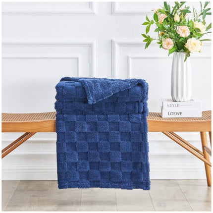 Luxury Bentley Jacquard Throw blanket adding warmth to modern bedroom