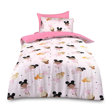 Let your little one's imagination dance with delight in this charming Ballerinas Kids Duvet Cover Set. Covered in cheerful ballerina illustrations and soft pastel colors, this bedding brings playful elegance to any child’s room. Made from 100% polyester, it’s not only soft and cozy but also easy to care for—perfect for everyday use. The set includes a matching pillowcase and is designed to keep your child snug, happy, and dreaming of twirls and pirouettes.
