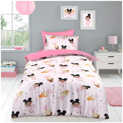 This Ballerinas Kids Duvet Cover Set is the perfect blend of comfort and cuteness, designed to brighten up any young dancer’s room. Featuring a delightful ballerina print on a soft pink background, this 100% polyester set is lightweight, durable, and machine washable for easy maintenance. Complete with a matching pillowcase, it's ideal for adding a whimsical, coordinated look to your child's bedding while keeping them cozy all year round.
