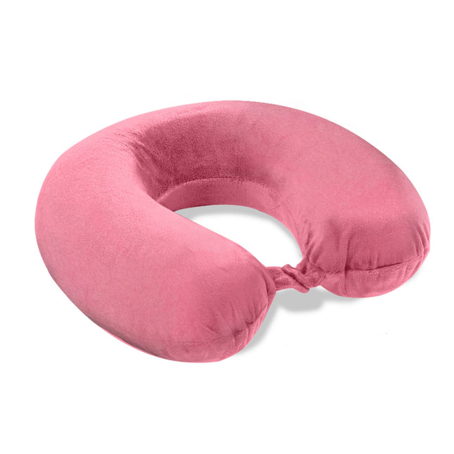This Blush Pink U-shaped neck pillow is designed for both comfort and style, making travel and relaxation more enjoyable. Crafted from a plush, velvety material, it provides gentle support to the neck, reducing strain and promoting proper alignment. Its ergonomic shape ensures a snug and secure fit, while its soft texture adds a touch of luxury. Whether for long journeys, resting at home, or quick naps, this pillow offers a cozy and practical solution for maintaining comfort wherever you go.