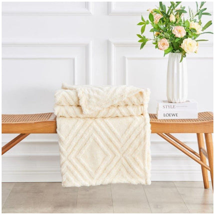 Close up of Charmane Jacquard Throw showing detailed jacquard weave design