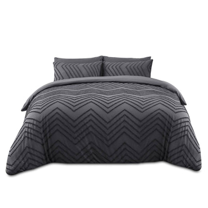 Wrinkle resistant microfiber bedding set with pillow cases