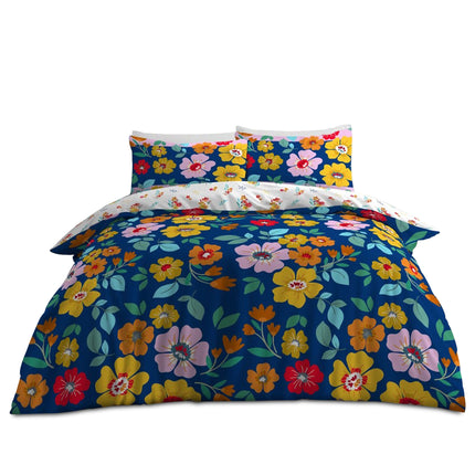 Goldie floral duvet cover set with matching pillowcases and elegant design.
Soft and breathable bedding set perfect for stylish bedrooms.