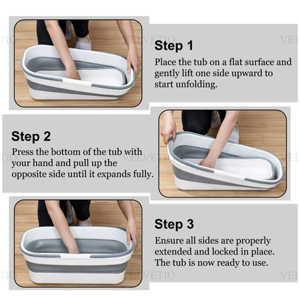 Flat Floor Cleaning Mop With Folding Bucket And Three Soft Microfiber Pads Designed For Easy Everyday Home Cleaning
