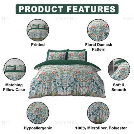 Premium microfiber fabric ensures softness and long-lasting comfort.
Non-iron material keeps bedding smooth and wrinkle-free.