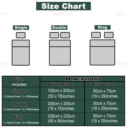 Available in all sizes including single, double, and king size options.
Perfectly tailored dimensions ensure a neat and comfortable bedding fit.