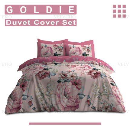 Elegant floral duvet cover set made with soft and comfortable fabric.
Available in single, double, and king size options.