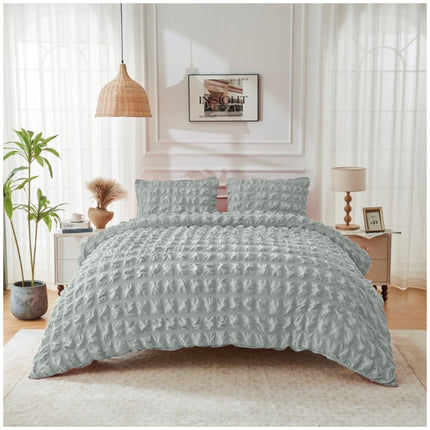 Signature Ripon duvet set in classic grey with subtle texture and a sophisticated, versatile appearance.