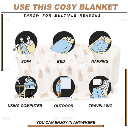 Adorable Capybara Inspired Decorative Blanket – Soft and cosy throw with a fun animal-inspired design, suitable for everyday use while adding personality, warmth and a charming decorative feature to your favourite room.c