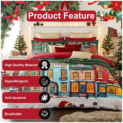 Festive Home at Christmas Microfibre Duvet Bedding for Cosy Winter Bedroom Styling