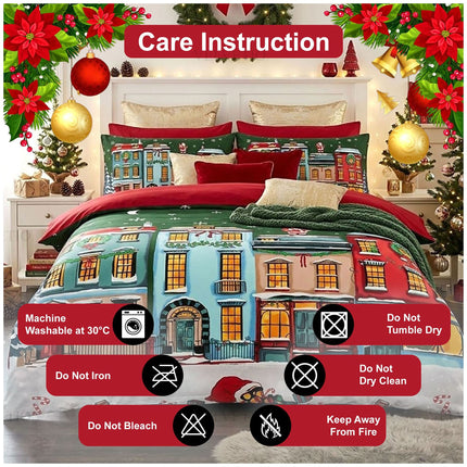 Home at Christmas Printed Microfibre Bedding Set for Adding Festive Style to the Bedroom
