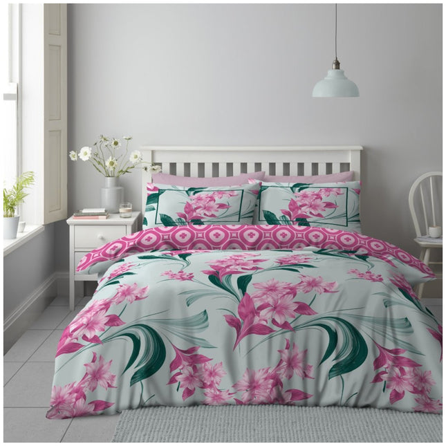 Printed Iggy bedding set featuring a stylish floral design for cozy bedrooms.
Ideal for adding a fresh and relaxing touch to your room décor.