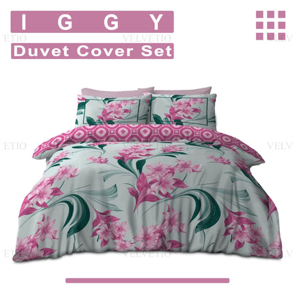 Elegant floral duvet cover set made with soft, comfortable, and durable fabric.
Available in single, double, and king size options.