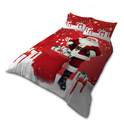 Transform your bedroom into a winter wonderland with the Jolly Santa Christmas Duvet Cover Set. Designed with vibrant Santa Claus prints and holiday motifs, this bedding set instantly fills your space with Christmas joy and warmth.