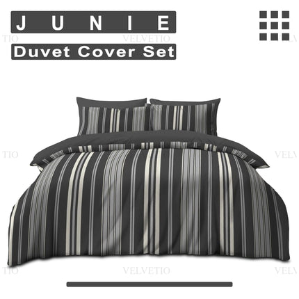 Elegant striped duvet cover set made with soft, breathable, and durable fabric.
Available in all sizes including single, double, and king size.