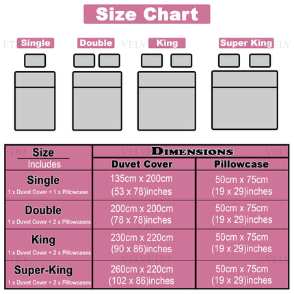 Available in single, double, and king size to fit all bed types.
Perfectly tailored dimensions ensure a neat and comfortable bedding setup.