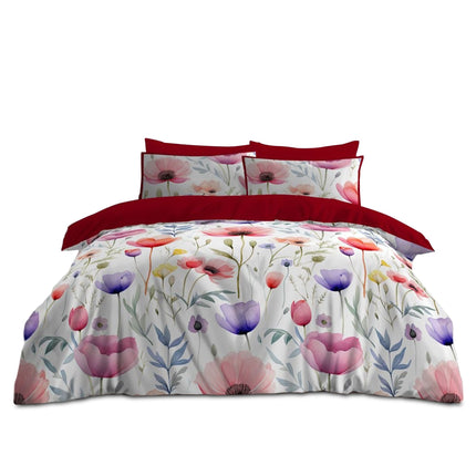 Lola floral duvet cover set with matching pillowcases and elegant design.
Soft microfiber bedding set perfect for modern and cozy bedrooms.