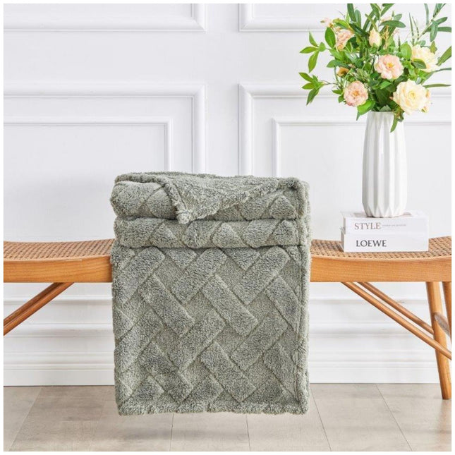 Wrap yourself in the luxurious warmth and plush softness of our Teddy Fleece Throw Blanket, expertly crafted to provide comfort, style, and functionality in every season. Designed with an extra-large size suitable for double and king beds, this throw features a sumptuously soft teddy fleece top layer that offers an irresistibly cozy texture to the touch.