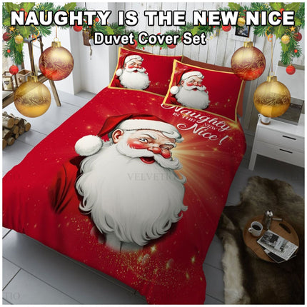 The standout “Naughty Is the New Nice” slogan, paired with festive graphics, adds humour and personality to your room.