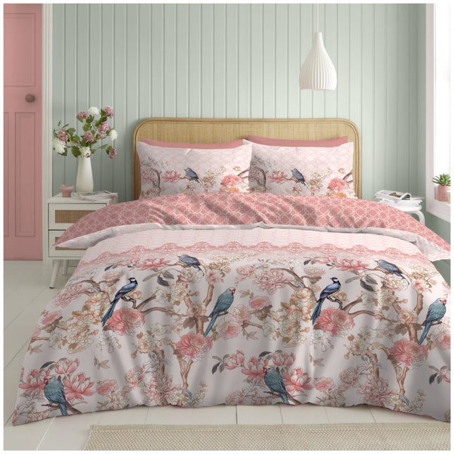 Oriental Floral duvet cover set with matching pillowcases and elegant design.
Soft and breathable bedding set perfect for modern and classic bedrooms.
