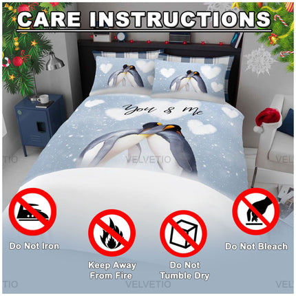 This bedding set requires careful care to maintain its quality and appearance. Please avoid ironing the fabric to prevent damage, and keep it away from fire sources to ensure safety and preserve the material. Do not tumble dry, as this can affect the softness and durability of the duvet cover. Additionally, avoid using bleach to protect the vibrant colors and delicate fabric. Following these simple care instructions will help keep your bedding looking fresh, soft, and beautiful for a long time.