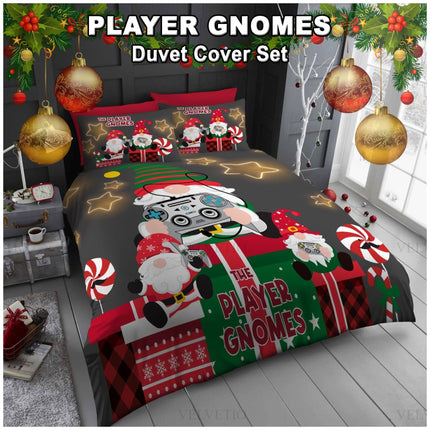 Looking for a unique and cheerful Christmas gift? The Player Gnomes Duvet Set is a thoughtful and fun present for friends, family, or anyone who loves seasonal decor. It's both functional and festive—what better way to spread holiday joy?