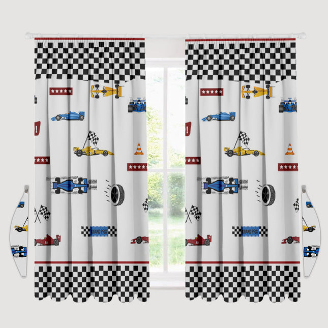 These RACING CARS Kids Curtains are the perfect addition to any child's bedroom. The grey color and racing car pattern make for a stylish decor that your child will love. Crafted from high quality, lightweight fabric, they are sure to keep your little one comfortable and cozy throughout the night.