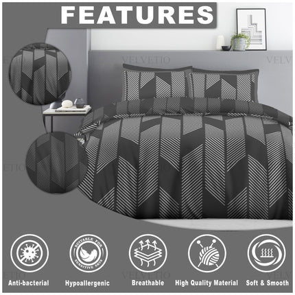 Modern geometric print enhances bedroom décor with a stylish look.
High-quality design remains vibrant after repeated washing.