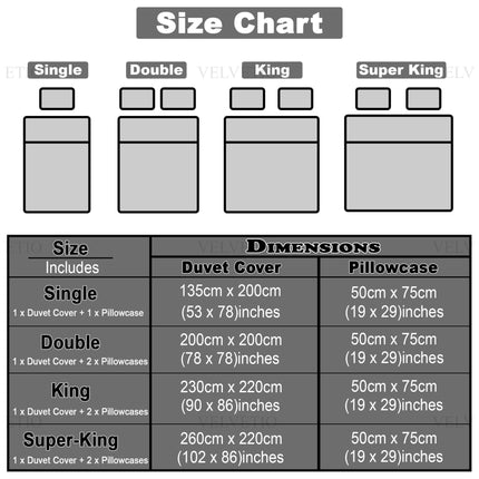 Available in single, double, and king size to fit all bed types.
Perfectly tailored dimensions ensure a neat and comfortable bedding setup.