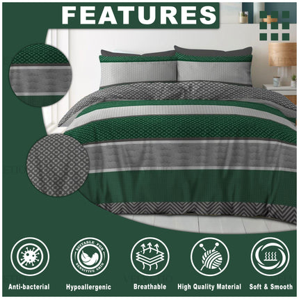 Stylish stripe pattern enhances bedroom décor with modern elegance.
High-quality print remains vibrant after repeated washing.