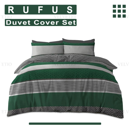 Elegant striped duvet cover set made with soft, comfortable, and durable fabric.
Available in single, double, and king size options.