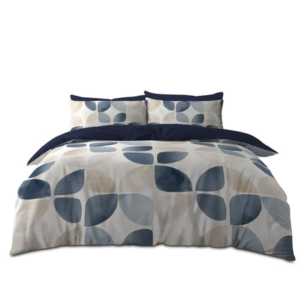 Rae geometric duvet cover set with matching pillowcases and modern design.
Soft microfiber bedding set perfect for contemporary bedrooms.