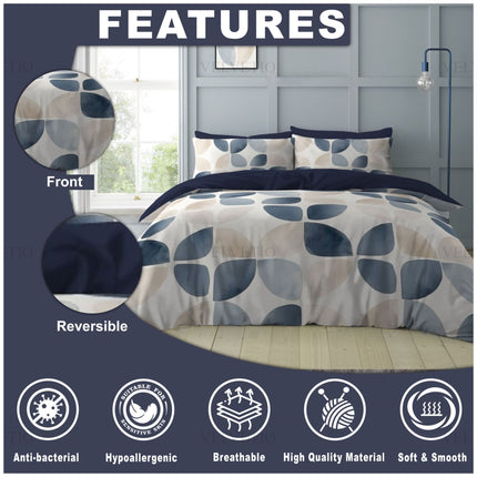 Modern geometric pattern enhances bedroom decor with a contemporary look.
High-quality design remains vibrant after repeated washing.