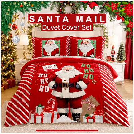 Soft Microfiber Santa Mail Christmas Bedding for Creating a Fun and Cosy Festive Bedroom