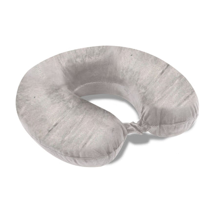 This gray U-shaped neck pillow offers a perfect blend of comfort and support for travel or relaxation. Crafted from a plush, soft material, it gently cushions the neck, promoting proper posture and reducing strain. Its ergonomic design ensures a snug fit, while the front fastening mechanism provides extra stability, preventing the pillow from shifting. Whether on a long journey, taking a quick nap, or simply unwinding at home, this pillow delivers a cozy and practical solution for enhanced relaxation.