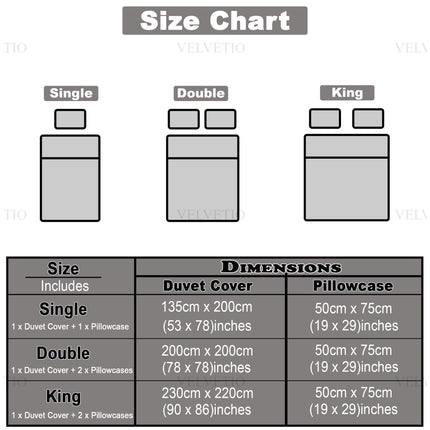 Available in all sizes including single, double, and king size options.
Perfectly tailored dimensions ensure a neat and comfortable bedding fit.