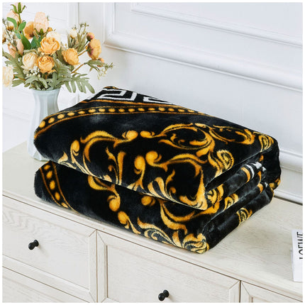 Elevate your living space with the Greek Border Throw in a sleek black hue, expertly crafted from 100% polyester for a soft, skin-friendly feel that's perfect for your sofa or bed. Its distinctive border design not only adds a touch of classic elegance but also complements any decor with its modern, understated style. Durable yet luxurious, this throw promises lasting comfort and effortless appeal—whether you're curling up for a cozy night in or simply adding a refined accent to your room.