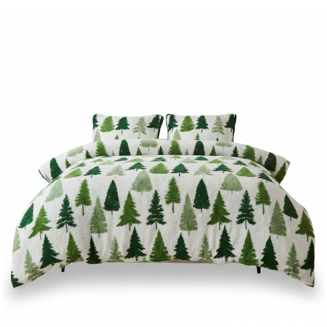 Featuring a beautiful winter tree motif paired with adorable teddy accents, this duvet set adds a playful yet elegant touch to any bedroom. The winter-inspired design creates a warm and inviting atmosphere, perfect for seasonal décor or year-round charm.