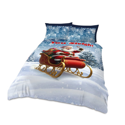 Featuring a vibrant holiday design with bold "You Sleigh" lettering, cute reindeer, snowflakes, and cheerful seasonal colors, this set is perfect for those who love to make a statement with their holiday décor. It’s festive, funny, and full of charm.